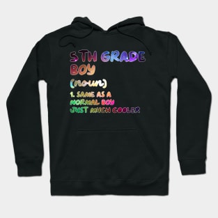 5th Grade Boy Definition Funny Back To School Student Hoodie